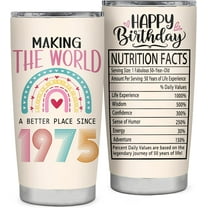 1975 Birthday Gift for 50 Year Old Woman, 50th Birthday Gifts for Women Her, 1975 Birthday Tumbler 20oz，Turning 50 Year Old Gifts for Women