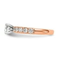 thumbnail image 3 of 14K Rose Gold Ring Band Engagement Semi Mount Diamond, Lab Grown Round White, Size 9, 3 of 7