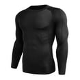thumbnail image 4 of Men Compression Shirts 3 PCS Elastic Quick Dry Base Layer O-Neck Long Sleeve Sport T-Shirt Tops Workout Fitness, 4 of 8