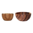 thumbnail image 1 of Cuenco de Madera para Ensalada, 2 Uds., Cuenco para Servir Arroz, Cuenco para Comer, Vajilla Grande SM SunniMix Ensaladera, 1 of 8