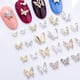 thumbnail image 5 of Joyas para decoración de uñas Mariposa de metal 3D Accesorios para uñas Mariposa hueca Micro diamante Uñas de diamante, 5 of 6