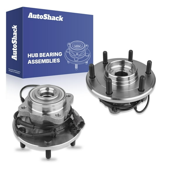 AutoShack Rear Wheel Hub Bearing Assemblies - Driver and Passenger Side for Nissan & INFINITI, Armada 2005-2012 QX56 2004-2010 Pathfinder Armada 2004, 4WD RWD V8 5.6L - 6-Lug, With ABS