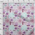 thumbnail image 3 of oneOone Cotton Jersey Purple Fabric Beach Craft Projects Decor Fabric Printed By The Yard 58 Inch Wide, 3 of 4