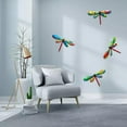 thumbnail image 5 of 4PCS Metal Dragonfly Garden decor Colorful Outdoor Fence Art Patio Sculptures Hanging Decorations yard Porch Living Room Bedroom Home, 5 of 8