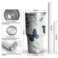 thumbnail image 6 of 30oz Butterfly and Leaves Pattern Tumblers Stainless Steel Tumbler with Lid and Straw,Vacuum Insulated Double Wall Travel Tumbler Cups Mug with Cleaning Brush for Coffee,Tea, 6 of 7