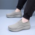 thumbnail image 4 of Pandaie Men's Slip on Loafers Comfortable Walking Dressy Penny Shoes with Arch Support Breathable Mesh Knit Running Tennis Sneakers (Khaki,10), 4 of 6