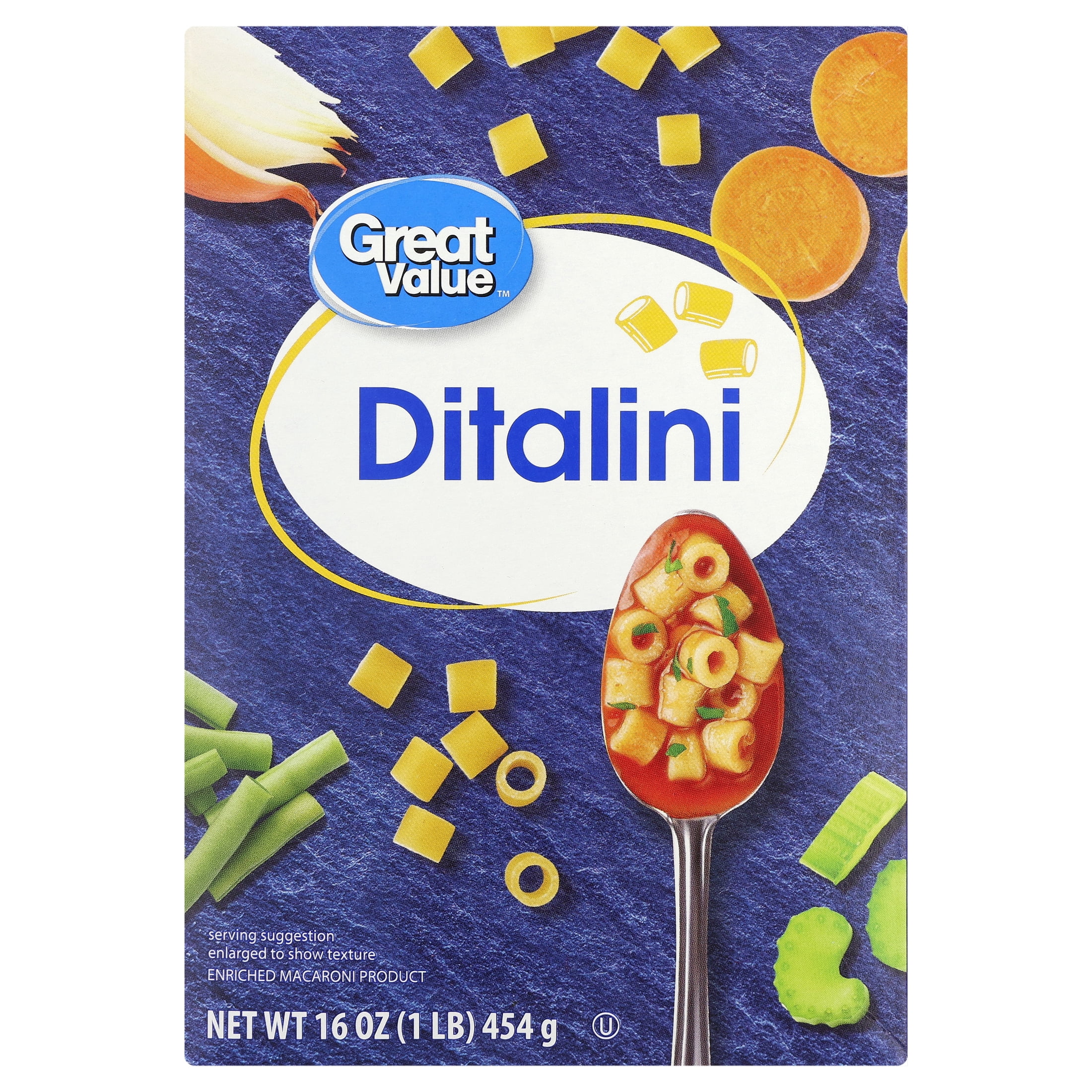 (12 pack) Great Value Ditalini, 16 oz
