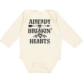 thumbnail image 3 of Inktastic Boys Valentines Day Breaking Hearts Boys Long Sleeve Baby Bodysuit, 3 of 5