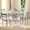 1 #: Antique Gray, variant on Harper & Bright Designs Farmhouse Extendable Round Dining Set for 4, Kitchen Dining Table Set with 4 Upholstered Dining Chairs for Dining Room, Brown + Antique White