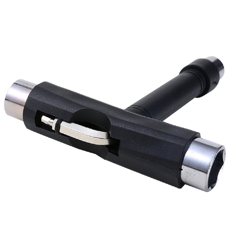 RADECKAL Compact Pocket Skate Tool- T Tool All in One Skate Tool for Skateboards, Longboards, Mini Skateboards, and Cruisers- Collapses to a Compact Size to Fit in Your Pocket (Black RADECKAL Compact Pocket Skate Tool- T Tool All in One Skate Tool for Skateboards, Longboards, Mini Skateboards, and Cruisers- Collapses to a Compact Size to Fit in Your Pocket (Black