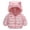 Pink A, variant on LYMAYTER Boys Girls down Cotton Coats Kids Fall Winter Long Sleeves Printed Jacket Toddler Ears Hooded Warm Outerwear for 1-7 Years