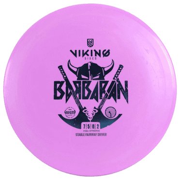 Viking Discs Barbarian Disc Golf Fairway Driver - Stable Disc Golf Driver for All Skill Levels - Affordable Ground Plastic (Purple)