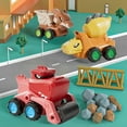 thumbnail image 4 of Fjnjuu Construction Truck Toys Toddler Safe Construction Vehicle Toys Dinosaur Engineering Vehicle Car Toy Excavator Dump Truck Multi Joint Movable, 4 of 8