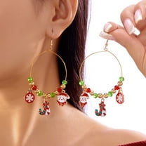 SPEKSEE Christmas Earrings For Women Christmas Dangle Earrings Holiday Earrings Christmas Tree Wreath Christmas Bow Jingle Ball Earrings Christmas Jewelry Decorations