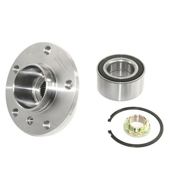 Rear Wheel Hub Bearing Repair Kit - with Hub, Bearing, Retaining Ring, and Axle Nut - Compatible with 2004 - 2010 BMW X3 2005 2006 2007 2008 2009