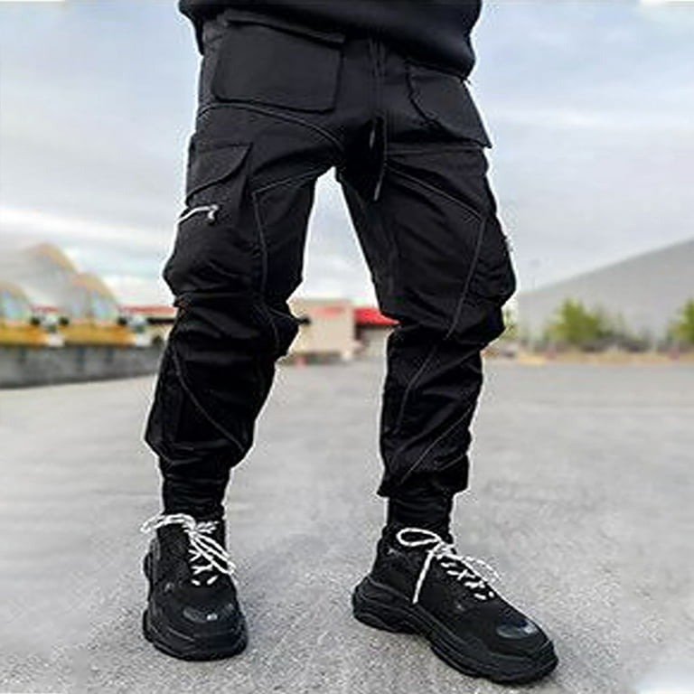 Aueoe Men's Joggers Sweatpants Big And Tall Cargo Pants For Men