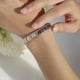 thumbnail image 5 of Nueva pulsera de acero inoxidable con forma de corazón romántico para mujer, de 9 mm de ancho, de ángel plateado, 5 of 5