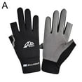 thumbnail image 2 of Guantes de protección solar para hombre, deportivos, fitness, sin dedos, de verano, finos, de seda helada, transpirables, para pesca, ciclismo, conducción, de medio dedo, para mujer, 2 of 7