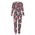 thumbnail image 4 of Trendy Two Piece Outfits for Women Sweatsuits Breast Cancer Awareness Series Clothes Long Sleeve Top Sweatpant Sets (XL, Multicolor), 4 of 5