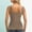 Khaki, variant on Women's Wide Strap Shelf Bra Tank,Adjustable Strap Casual Layering Top,S