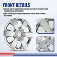 thumbnail image 2 of 4 Pack 16" Hubcap Wheel Cover Replacement for 2007-2011 Toyota Camry/Toyota Camry Hybrid,Compatible with Steel Wheels,Snap on Installation,ABS+PC Material,Chrome, 2 of 7