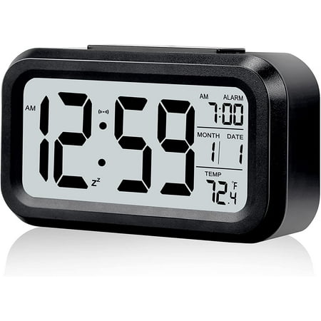 Digital Alarm Clock Battery Operated, Digital Desk Clock With Seconds