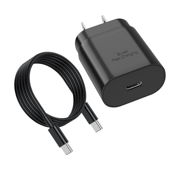 TYPPKMM 25W Super Fast Charger with 6.6ft Cable, USB-C Charger for Samsung Galaxy A Series 5G Phones (A15-A56, A16-A17, A26-A46)