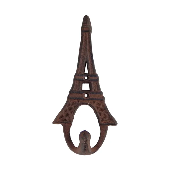 Cast Iron Eiffel Tower Key Hook Towel Coat Hanger Wall Mounted Antique Style