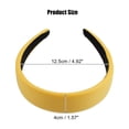thumbnail image 4 of Unique Bargains Faux Leather Headband Hairband for Women 1.6 Inch Wide Yellow, 4 of 7
