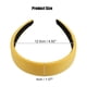 thumbnail image 2 of Diadema de piel sintética, diadema para mujer, amarillo, 1,6 pulgadas de ancho, 2 of 7