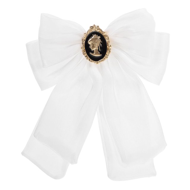Broche de pajarita de doble uso para mujer, broche de moda para el cuello, pajarita para el cuello