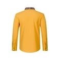 thumbnail image 3 of BiZtdJrK Men's Dress Shirts Four Way Stretch Long Sleeve Button Down Lapel Collar Shirt Business Casual Work Blouses Tops Golden Yellow XL Sale of The Day Prime Today, 3 of 8
