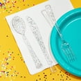 thumbnail image 2 of Rainbow Glitter Plastic Disposable Cutlery Set 24 Count by Way to Celebrate, 2 of 8