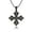 Black, variant on Stainless Steel Cross Pendant Necklace for Men, 24" Chain, Religious Jewelry Gift