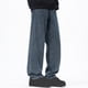 thumbnail image 5 of Puntoco Pantalones vaqueros gruesos de felpa para hombre con cordón elástico, holgados, de gran tamaño, con pierna recta, pantalones largos para hombre, 5 of 6