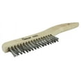 thumbnail image 2 of Shoe Handle Scratch Brushes, 10 in, 2X17 Rows, Stainless Steel Wire, Wood Handle, 2 of 3