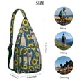 thumbnail image 3 of Floral Bone Sling Backpack - Whimsical Dog Lover Design, Fashionable Crossbody Pack for Travel, 3 of 4