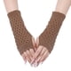 thumbnail image 1 of Puños de piel sintética para muñecas: calentadores de brazos sin dedos para mujer, guantes elásticos de invierno, guantes acrílicos, guantes largos, 1 of 5