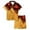 Brown, variant on Kids Kids Christmas Pjs Set Printed Silk Pjs for Girls Short Sleeve 2 Piece Sleepwear Button-Down Christmas Outfits for Girls Girl Pajamas Size 4-5 Years