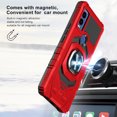 thumbnail image 5 of SPY CASE for Cricket Innovate E 5G Case w/Tempered Glass Screen Protector [Military Grade] Ring Car Mount Kickstand Shockproof Hard Phone Case - Red, 5 of 7