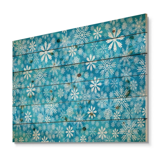 Design Art - Motif de cristal de neige bleu clair
