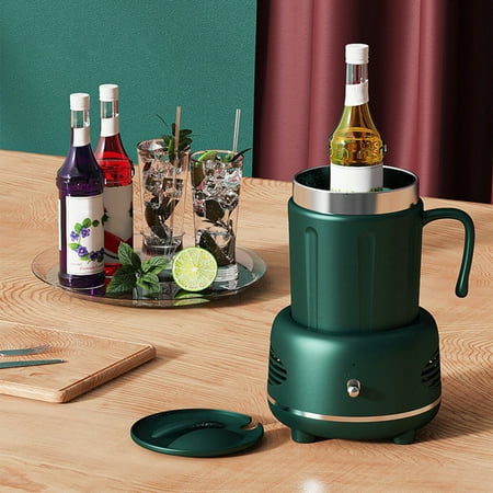 

2023 Summer Savings Clearance! WJSXC Cup Cooler-Coffee Warmer Desktop 2IN1 60℃- 8℃ Coffee Tea Drinks Mug Warmer Cooler Desktop Heating and Cold Beverage Plate for Water Milk Beer Cocoa Green