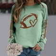 thumbnail image 3 of TIANZEN Full Sleeve Crewneck Sweatshirts For Women Long Sleeve Football Graphic Printed Hoodless Pullover Sweatshirts Top Blouse Jacket Women, 3 of 4