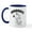 White/Navy Inside, variant on CafePress - Dancing Dog Graduate Mug - 11 oz Ceramic Mug - Novelty Coffee Tea Cup