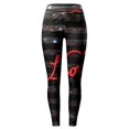 thumbnail image 4 of YUEJUIR Flare Leggings Women's Valentines Day Tights with Hearts Red Heart Leggings Skinny Pant Patterned Red Heart Sporty Sweet Heart Flared Leggings for Women Black Leggings Women (Gray,XXXL), 4 of 4