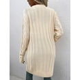 thumbnail image 4 of LAICAIW Womens Cardigan Long Sleeve Cable Knit Sweater Open Front Loose Outwear with Pocket, 4 of 5