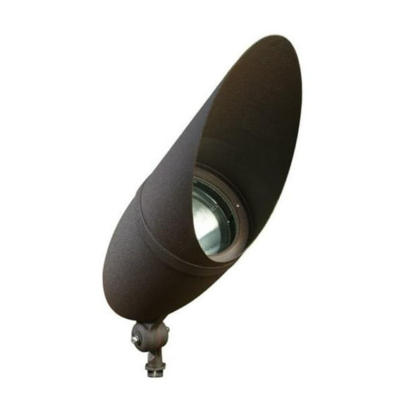 Dabmar Lighting DPR41-L25S-27K-BZ-HOOD 120V E26 LED 25W 27K Spot Hood Powder Coated Cast Aluminium Spot Light, Bronze
