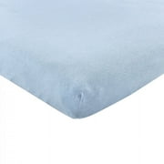 Hudson Baby Infant Boy Cotton Fitted Crib Sheet, Heather Light Blue, One Size