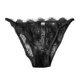 thumbnail image 1 of CAICJ98 Culottes pour Femmes String en Maille Tentation Taille Basse, Noir, 1 of 3