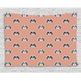 thumbnail image 1 of Dog Tapestry, Beagle Puppies with Sunglasses Abstract Geometric Pattern Checkered Squares, Wall Hanging for Bedroom Living Room Dorm Decor, 60W X 40L Inches, Red Grey Pale Grey, by Ambesonne, 1 of 2